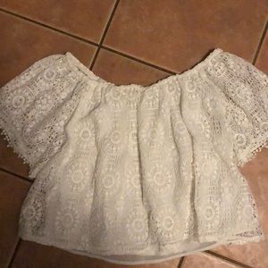White off the shoulder top